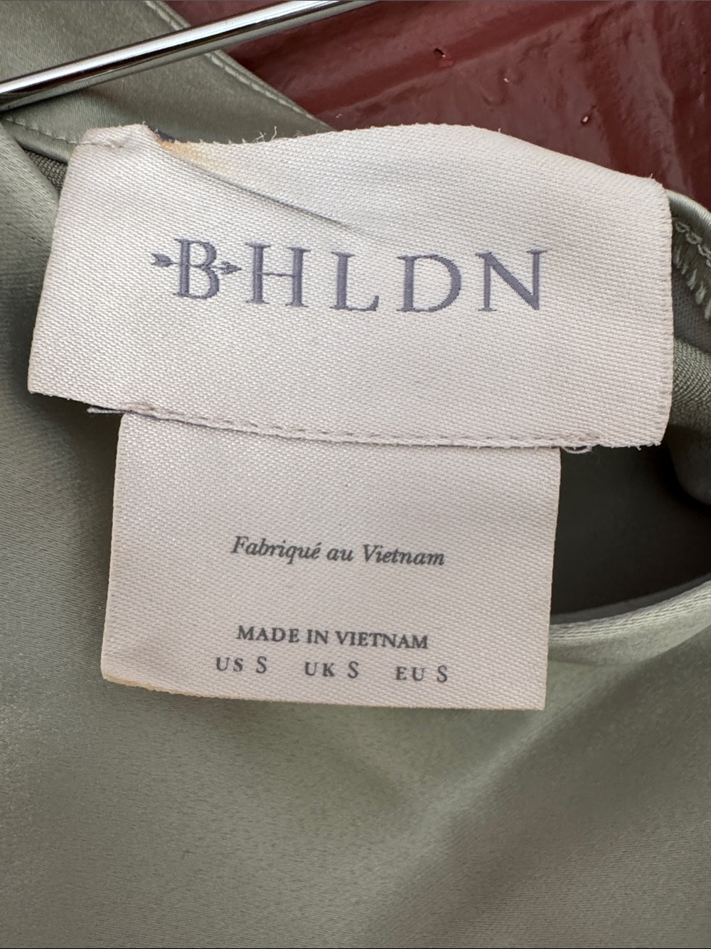 BHLDN Anthropologie Dylan Sage Stretch Satin One-Shoulder Side Slit Dress Small - Picture 3 of 9
